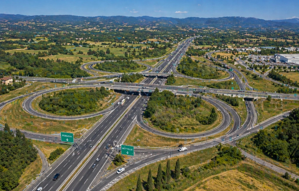 Perugia-Bettolle Motorway Junction - 5Km Image